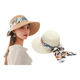 Chapeu De Praia Feminino Palha Luxo Arco Com Laço