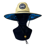 Chapeu De Praia Surf De Palha Sombreiro Estampa Gazz Unissex