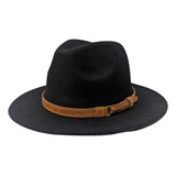 Chapéu Fedora De Feltro Aba Dura 7cm Unissex Varias Cores