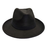 Chapéu Fedora Feltro Aba Grande Unissex Ajustável Várias