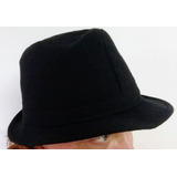 Chapéu Fedora Gângster Moda Panama Unissex Preto Usado