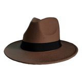Chapéu Fedora Inspirado Hat Gusttavo Lima Marrom Top Panamá