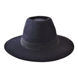Chapéu Fedora Preto Masculino Feminino Aba Longa Excelente