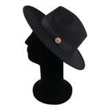 Chapéu Fedora Preto Unissex Aba 8cm Premium Ultimas Peças
