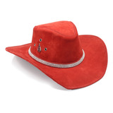 Chapéu Feminino Couro Bandinha Strass Pingente Nossa Senhora