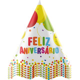 Chapéu Festa Feliz Aniversário Colorido Kit Promocional
