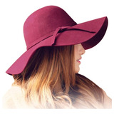Chapéu Floppy Boho De Feltro Aba Larga Várias Cores