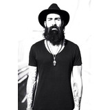 Chapéu Floppy Fedora Preto Feltro Unissex Aba Grande