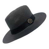 Chapéu Importado Tipo Panamá Fedora Com Pingente Feito A Mão