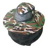 Chapéu Mosquiteiro De Pesca Camuflado Camping Apicultor Caça
