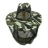 Chapéu Mosquiteiro De Pesca Camuflado Camping