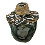 Chapéu Mosquiteiro De Pesca Camuflado Camping