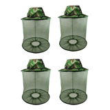 Chapeu Mosquiteiro Pesca Proteção Sol Camuflado Leve 4un