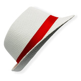 Chapéu Panamá Branco Com Fita Vermelha Zé Pilintra Umbanda