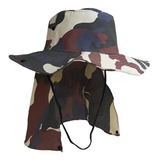 Chapeu Pesca C Proteçao Sol Orelha Nuca Camuflado Militar