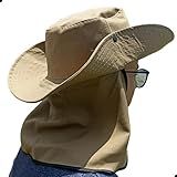 Chapéu Pescador Australiano Passeio Praia Trabalho Protege Do Sol Pescoço BEGE