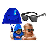 Chapéu Praia Bebê Infantil Proteção Solar Uv50 Óculos Sol