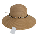 Chapéu Praia Feminino Viseira Palha Laço Piscina Verão