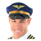 Chapéu Quepe Piloto De Avião Aviador Luxo Fantasia Carnaval