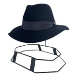Chapéu Social Pralana Unissex Preto Estilo Mafioso Casual
