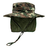 Chapéu Tático Boonie Militar Airsoft Camuflado Liso Com Aba