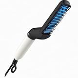 Chapinha Escova Alisadora Masculina Barba E Cabelo - Alisador Elétrico Com Íons- Anti Frizz- Bivolt- Cerâmica- Portátil- Rápido- Cabo 360º- Ideal Para Viagem E Todos Os Tipos De Cabelo