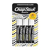 ChapStick Hidratante Labial Sabor Original Preto Lip Balm 3 Sticks Clássicos