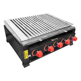 Char Broiler 60x60 A Gás 5 Queimadores Com Grelha Argentina