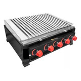 Char Broiler Grelha Picanheira 60x60 A Gás Inox De Mesa