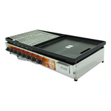 Char Broiler Grelha Picanheira C Chapa 1050x500 A Gás Inox