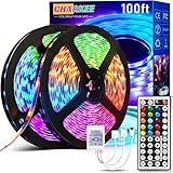 CHARKEE Luzes LED Para Quarto De 30 5 M Tira De Luzes LED Que Mudam De Cor Com Controle Remoto De 44 Teclas Fita De Luzes RGB SMD2835 De 24 Volts Para Quarto Decoração De Quarto Interior IG 