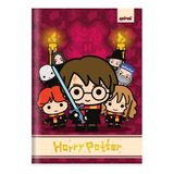charme-charme Caderno Brochura Costurado Pequeno 80folhas Harry Potter Cor Violeta escuro