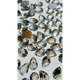 Chaton Gota Prata Espelhado Brilhante 14x10mm Pacote 50grama