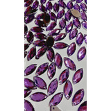 Chaton Navete Lilás roxo Brilhante 15x7mm Pacote 50 Gramas