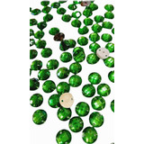 Chaton Redondo Verde Brilhante 10mm Pacote Com 50gramas