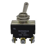 Chave 14201 Interruptor Alavanca Bipolar 15a 2 Posições Fixa