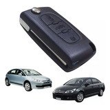 Chave Canivete Completa 3 Botões Citroen C4 Pallas Aircross