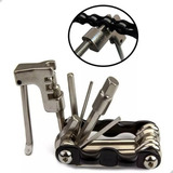 Chave Canivete Ferramentas Bike 11 Funções Extrator Corrente