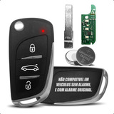 Chave Canivete Lâmina Citroen C3 C4 Pallas 3 Botão Completa