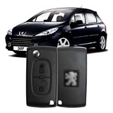 Chave Canivete Peugeot 207 307 308 Alarme Original 2 Botões
