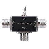 Chave Coaxial De 2 Posições Para Rádio HAM CB HF VHF UHF De 1 A 30 MHz- Chave De Antena CB HAM De 2 Vias Conector 100W 239- 1 Entrada- Chave De Rotação De 2 Saídas