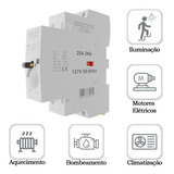 Chave Contator Modular Bipolar 25a 2na 2 Polos 127v C Chave