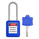 chave de cadeia-chave de cadeia Cadeado De Bloqueio Haste Aluminio 63mm Ch38 Cd Azul Tagout