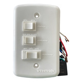 Chave Dimer Controle De Parede Com 3 Botões Com Capacitor Para Todos Ventiladores De Teto 220 Da Marca Ventisol