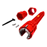 Chave Hidráulica Ferramenta Profissional Instalar Torneira Cor Vermelho