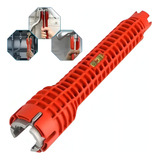Chave Hidraulica Para Pia Torneira Ferramenta Reparo Encanam Cor Vermelho
