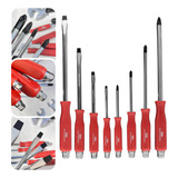 Chave Kit Fenda E Philips Reforçado Jogo 8 Peças