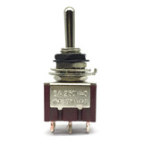 Chave Mini Toggle On off on Guitarra 3 Posicoes Preto M203