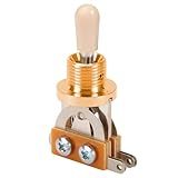 Chave Seletora 03 Posições Thida Dourada E Knob Creme P Guitarra Les Paul Ou SG
