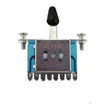 Chave Seletora 3 Posições Guitarra Tele Alpha Knob Preto